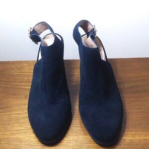 Vionic Lacey Tortoise black suede high heel slingback shoes. Size 9 USA. 3 1/2"